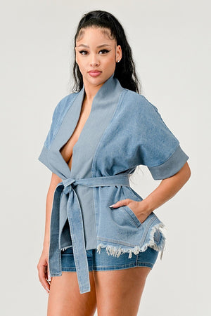 Out Of The Blue Denim Kimono