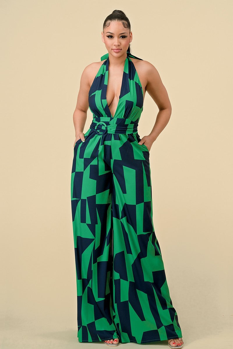 Dinner & Dancing Halter Jumpsuit