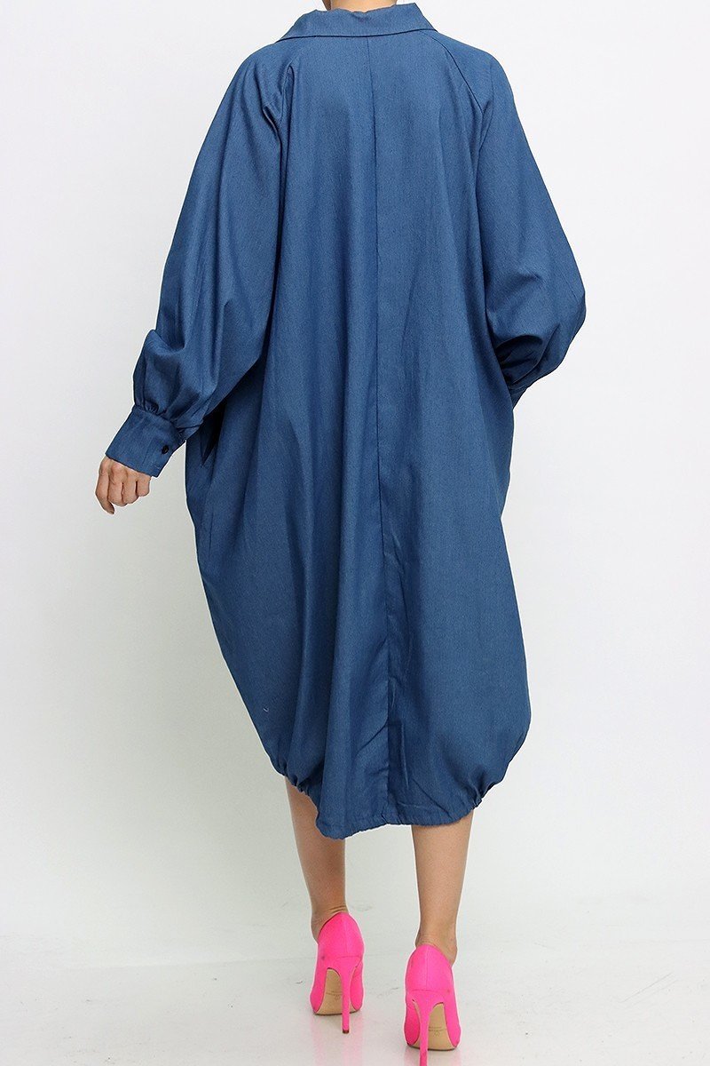 high low shirt dress Breckynn Button Down High Low Shirt Dress