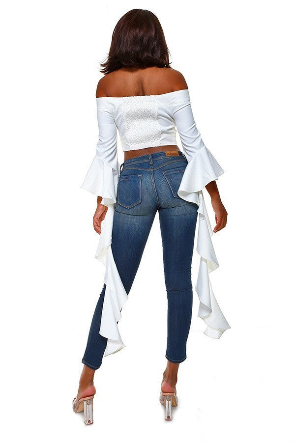 The Weekend Off Cold Shoulder Top