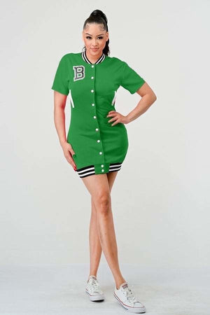 varsity jersey dress Varsity Jersey Dress in Two Colors